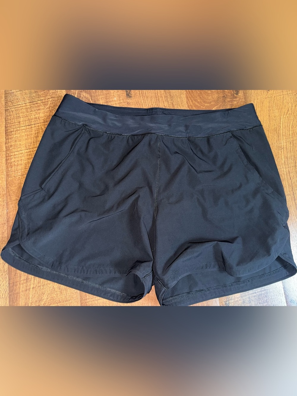 Lands' End Black Swim/Active Shorts